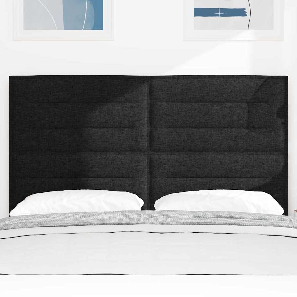 Hovedgærde Sort 144 cm Stof