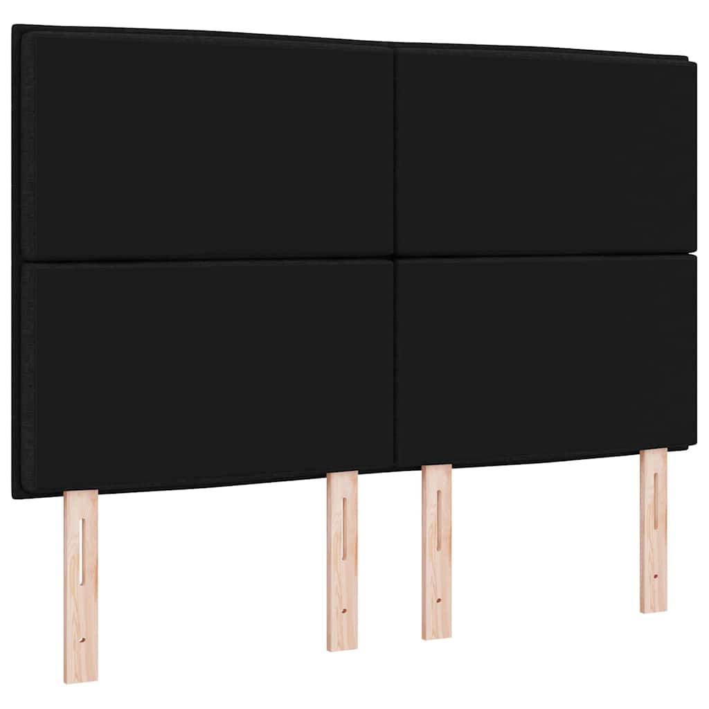 Hovedgærde Sort 144 cm Stof