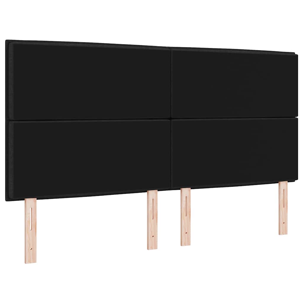Hovedgærde Sort 180 cm Stof