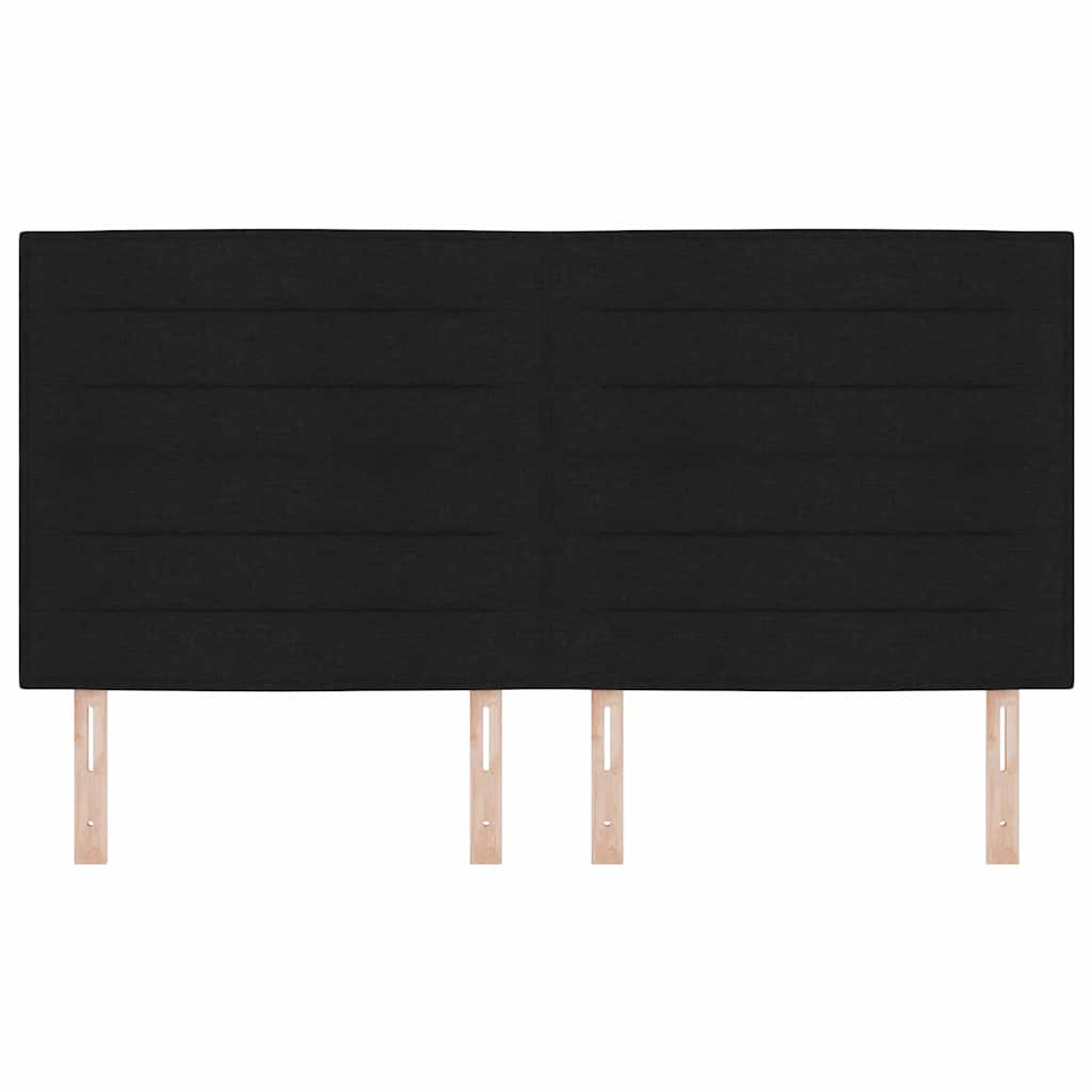 Hovedgærde Sort 180 cm Stof