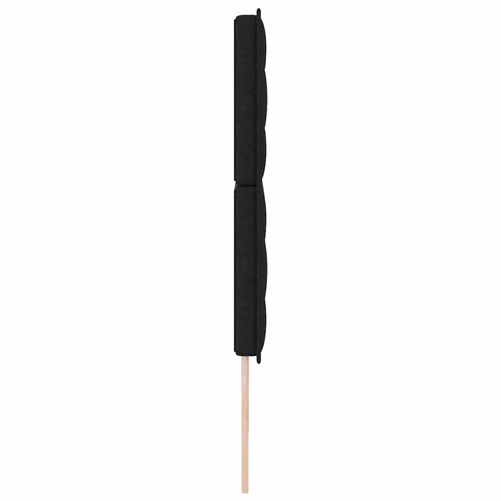 Hovedgærde Sort 180 cm Stof