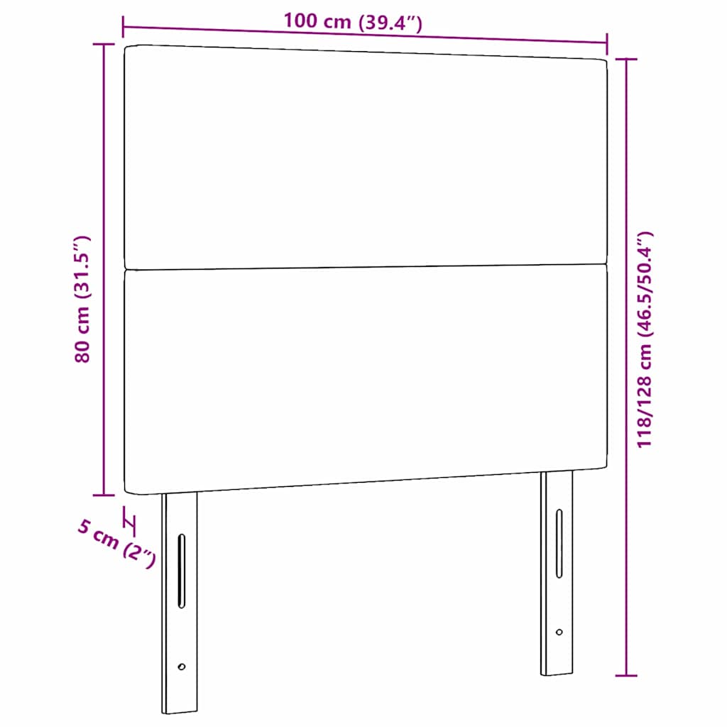 Hovedgærde Creme 100 cm Velourstof