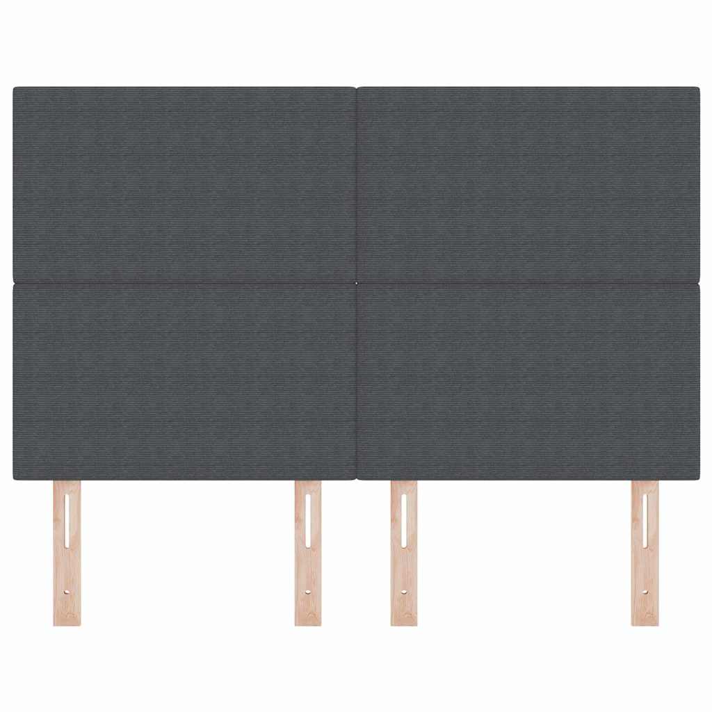 Hovedgærde Mørkegrå 144 cm Velourstof