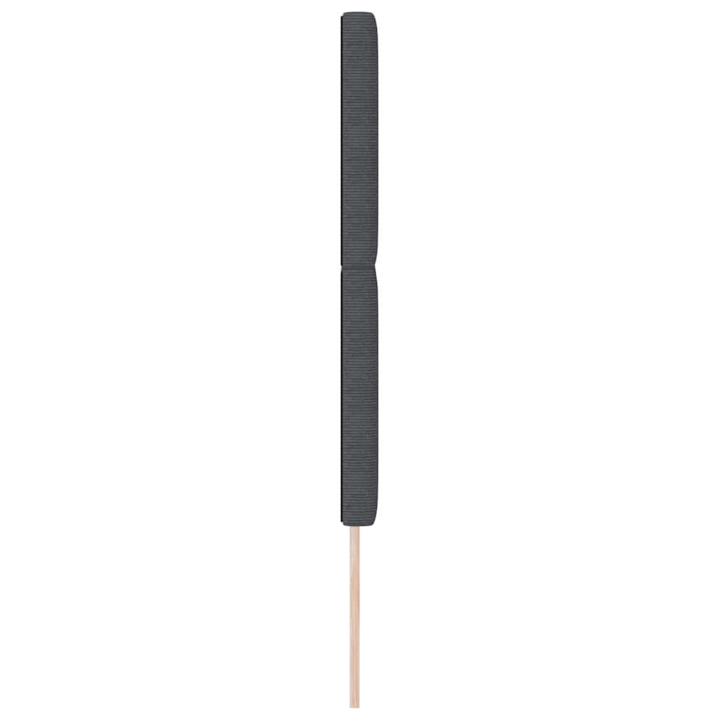 Hovedgærde Mørkegrå 144 cm Velourstof