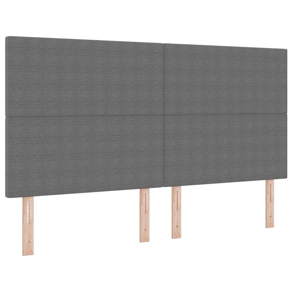 Hovedgærde Lysegrå 180 cm Velourstof