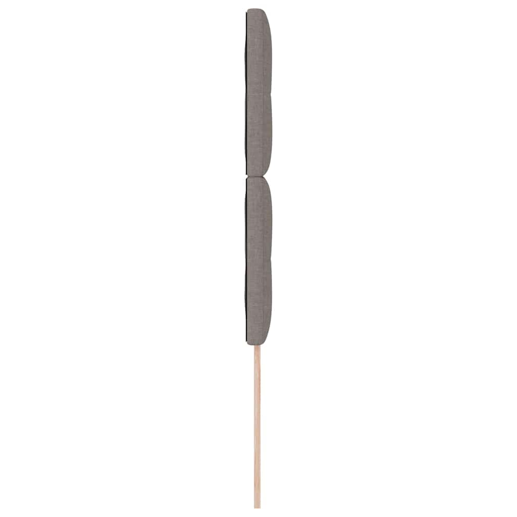 Højdejusterbart sengehoved med hovedgærde Gråbrun 80 cm Stof