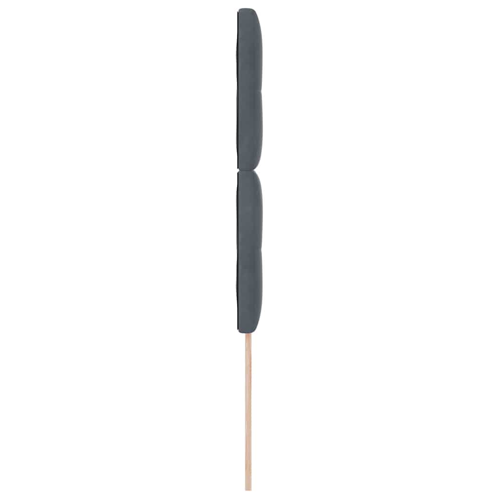 Hovedgærde Mørkegrå 90 cm Fløjl