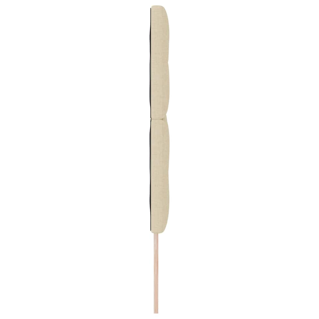 Højdejusterbart sengehoved med hovedgærde Creme 144 cm Stof
