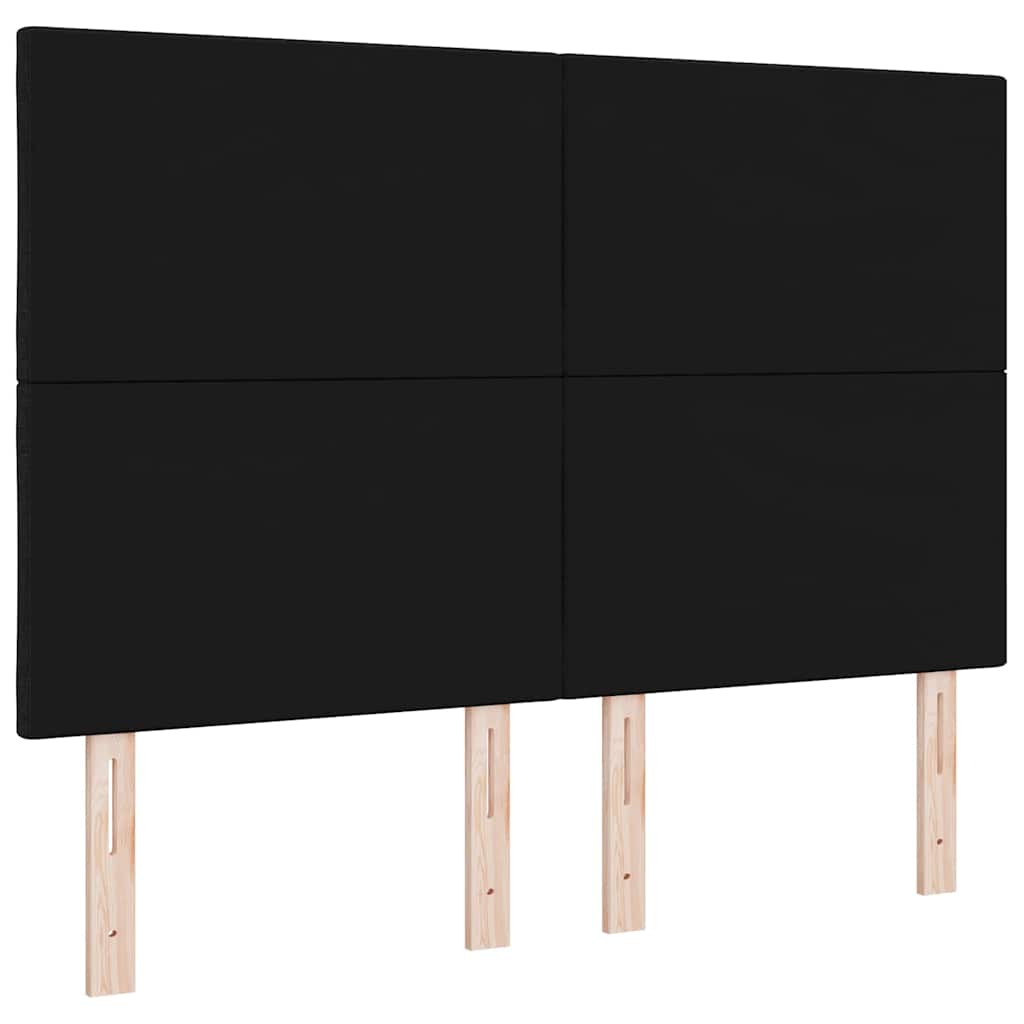 Hovedgærde Sort 144 cm Stof