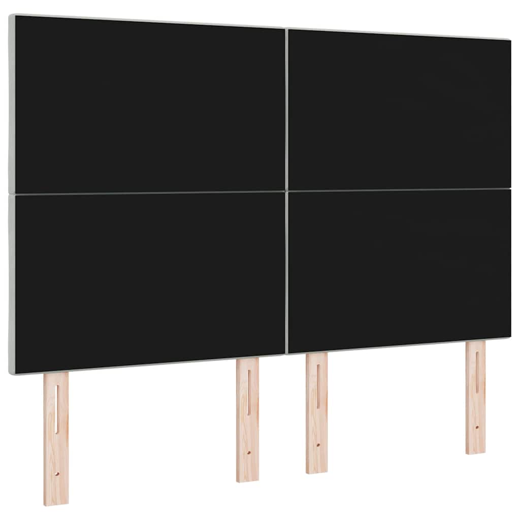 Hovedgærde Lysegrå 160 cm Fløjl