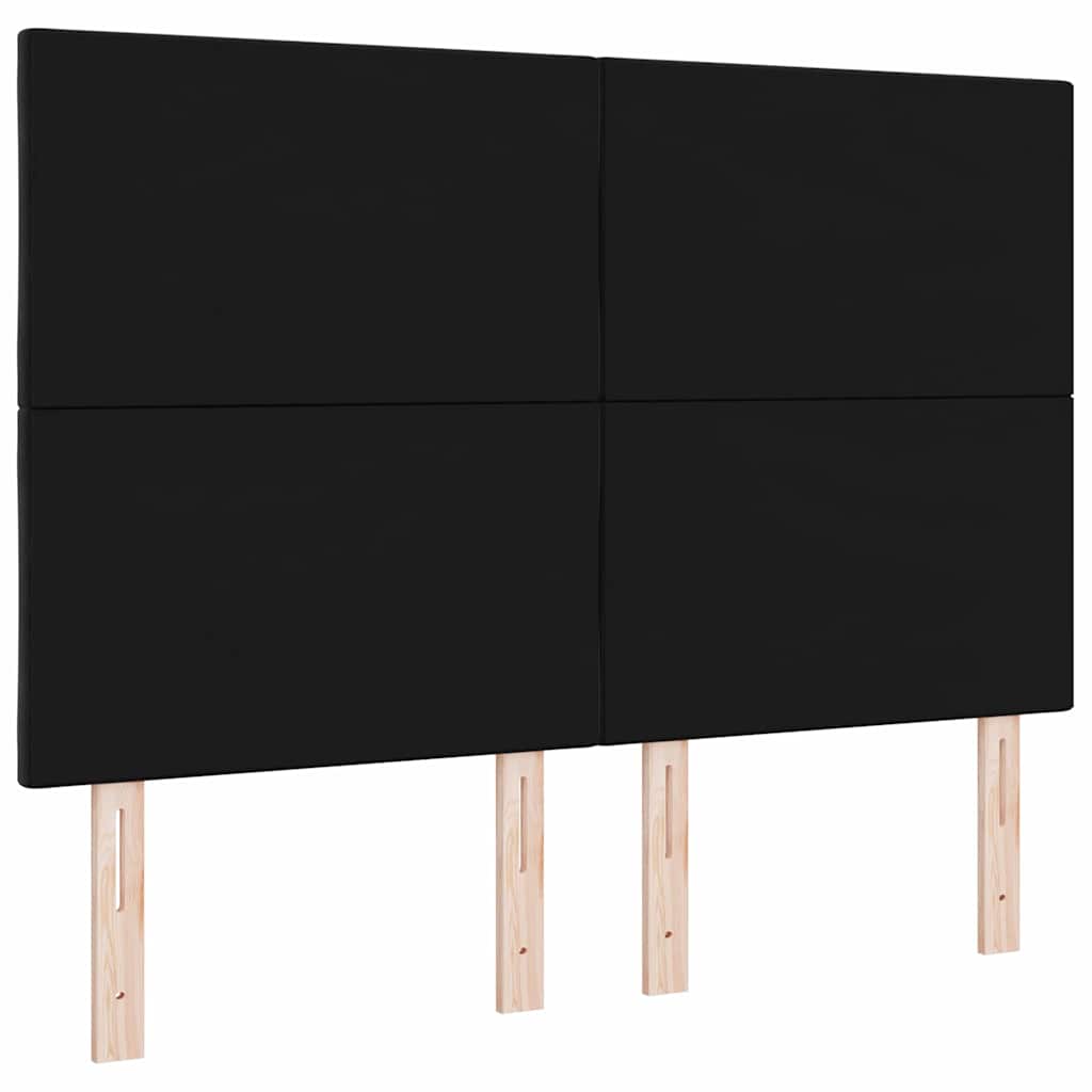 Hovedgærde Sort 160 cm Fløjl