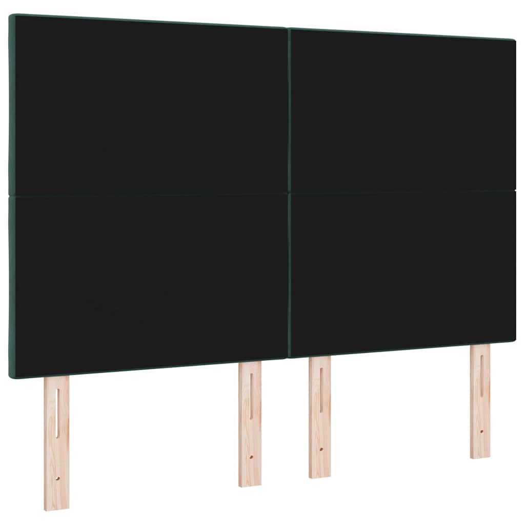 Hovedgærde Mørkegrøn 160 cm Fløjl