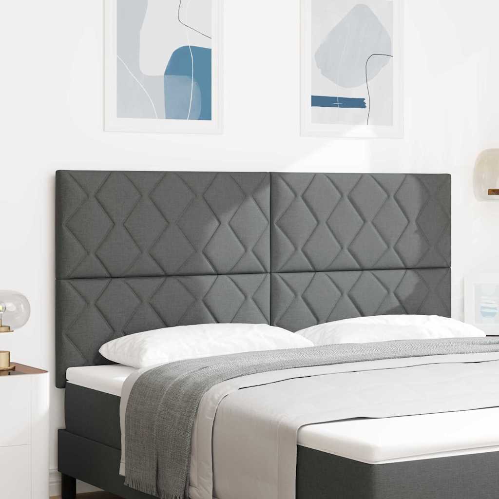 Hovedgærde Mørkegrå 180 cm Stof
