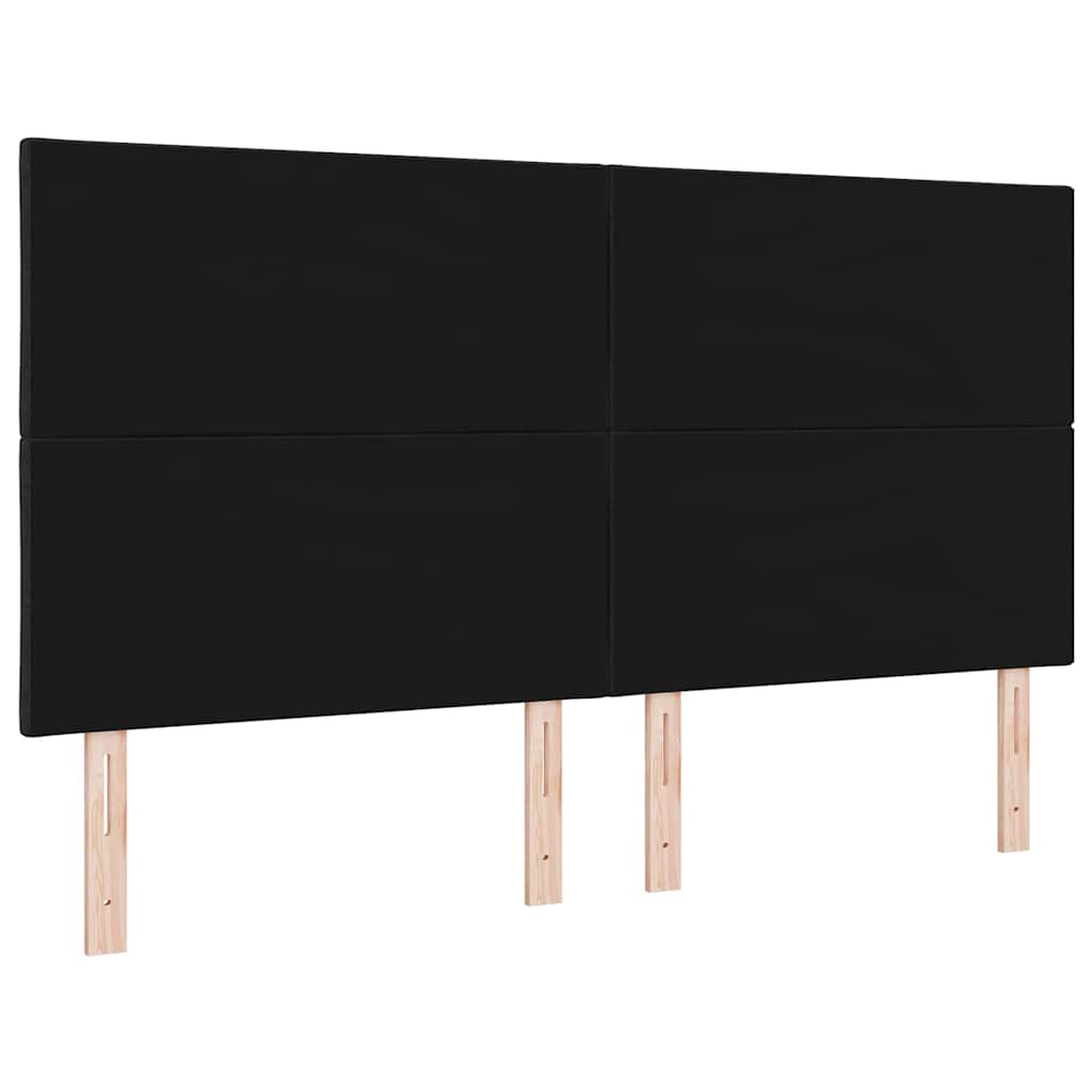 Hovedgærde Sort 180 cm Stof