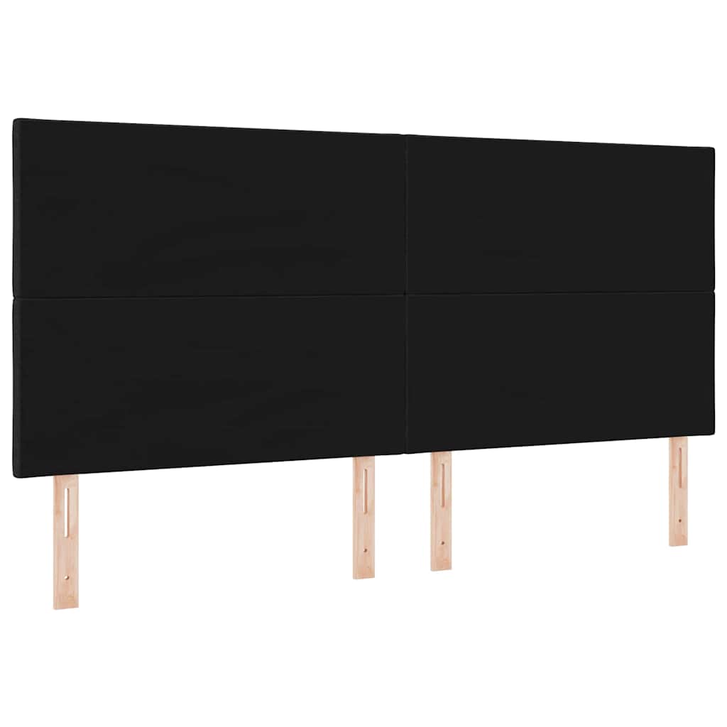 Hovedgærde Sort 200 cm Stof