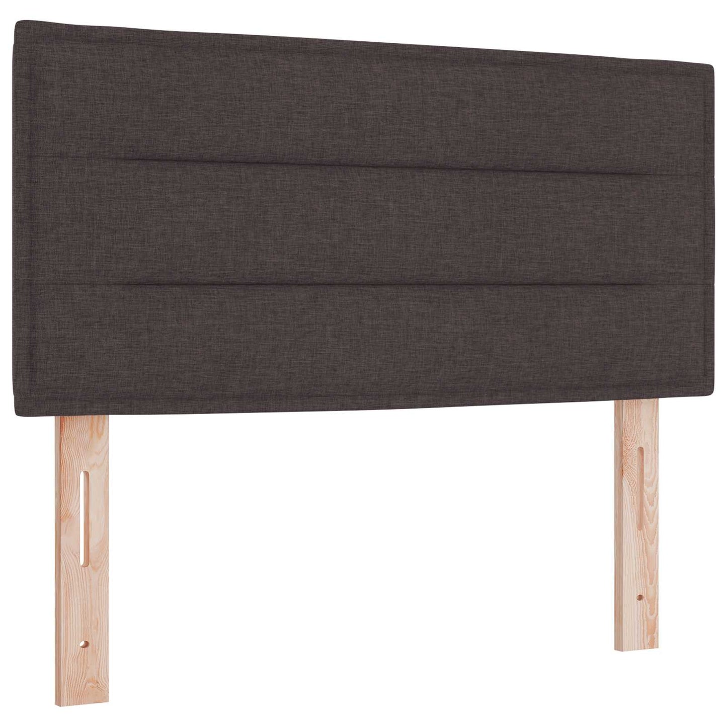 LED sengegavl med LED-lysstrimler Mørk Brun 80 cm Stof