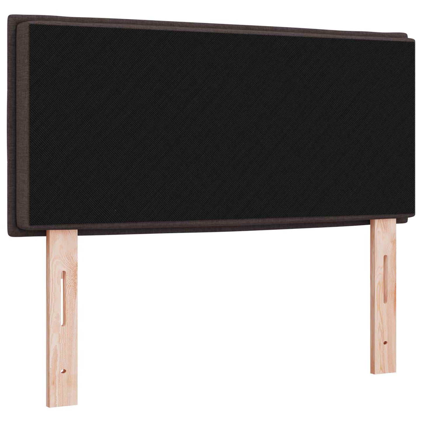 LED sengegavl med LED-lysstrimler Mørk Brun 80 cm Stof