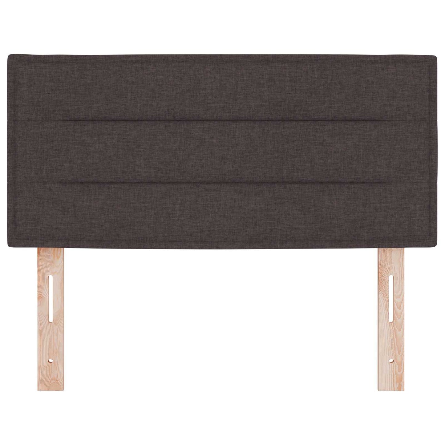 LED sengegavl med LED-lysstrimler Mørk Brun 80 cm Stof