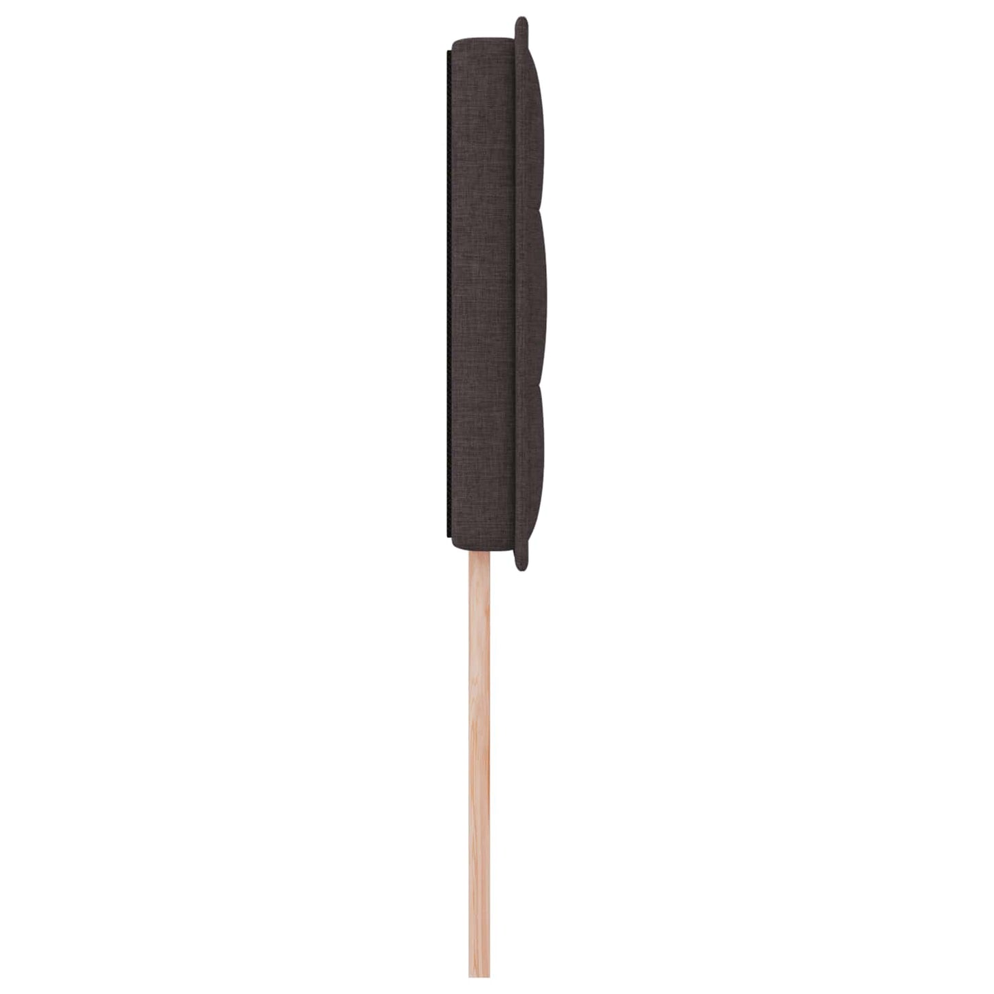LED sengegavl med LED-lysstrimler Mørk Brun 80 cm Stof