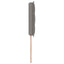 LED sengegavl med LED-lysstrimler Gråbrun 80 cm Stof