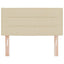 LED sengegavl med LED-lysstrimler Creme 80 cm Stof