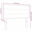 LED sengegavl med LED-lysstrimler Gråbrun 90 cm Stof