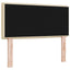 LED sengegavl med LED-lysstrimler Creme 90 cm Stof