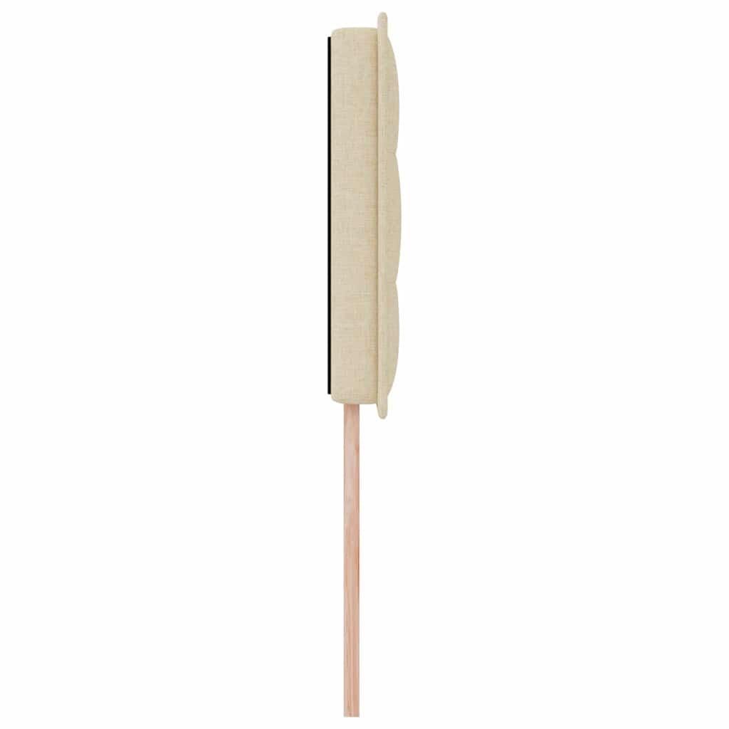 LED sengegavl med LED-lysstrimler Creme 90 cm Stof