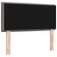 LED sengegavl med LED-lysstrimler Gråbrun 100 cm Stof