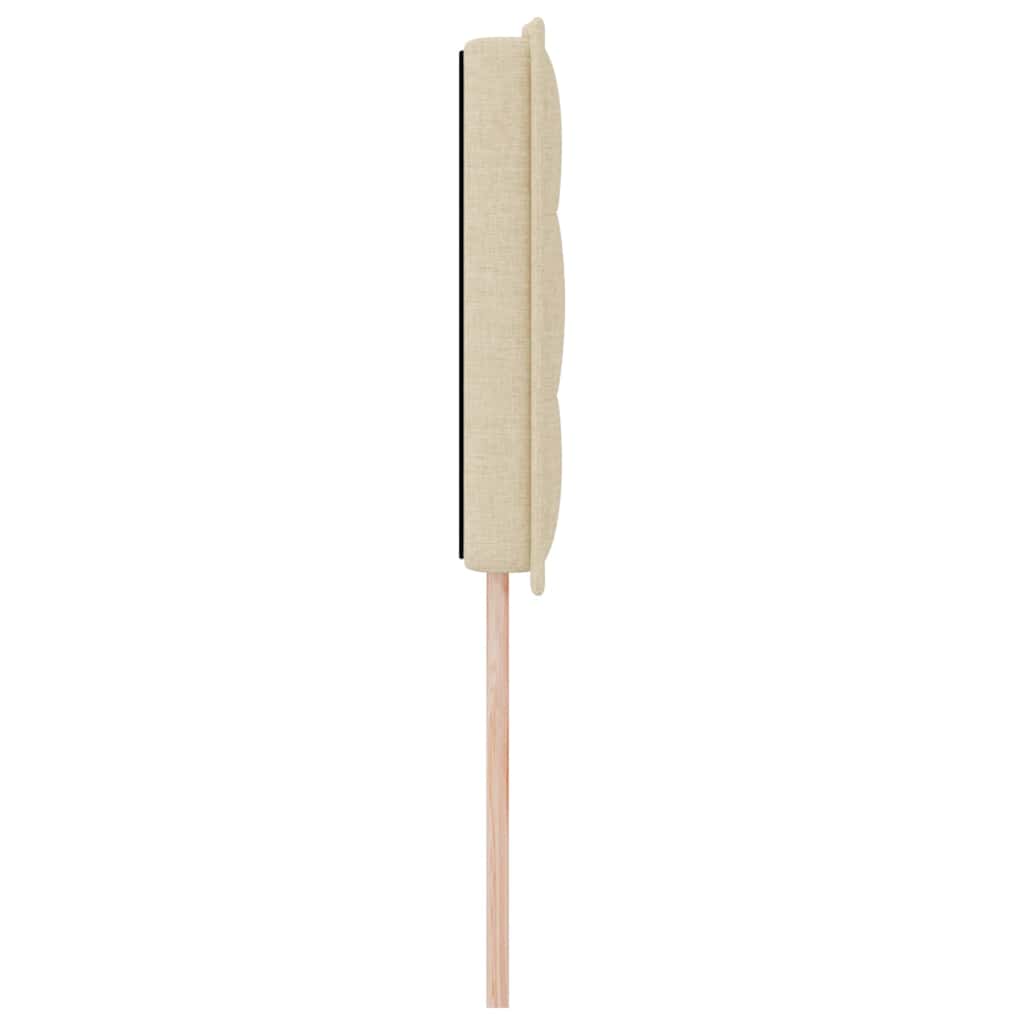 LED sengegavl med LED-lysstrimler Creme 144 cm Stof
