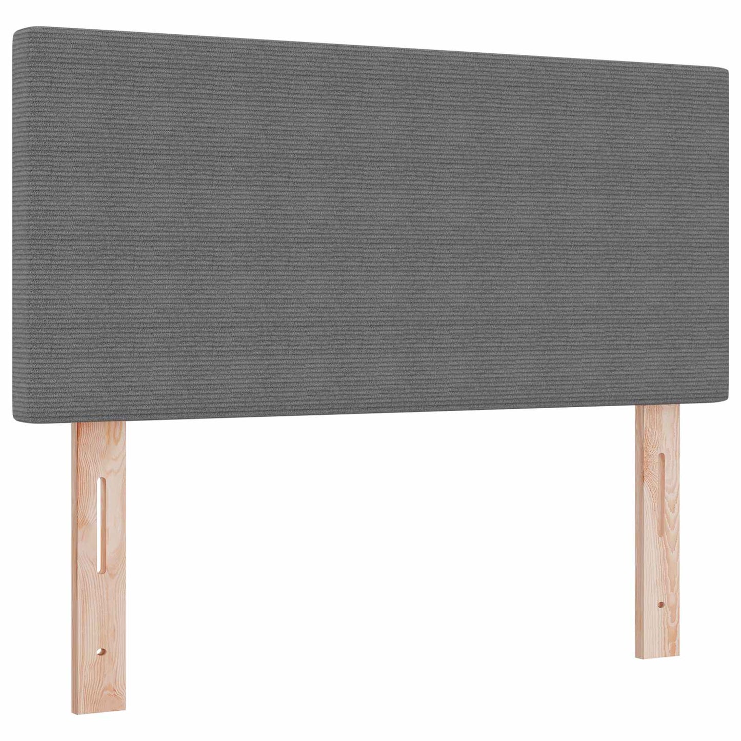 LED sengegavl med LED-lysstrimler Lysegrå 100 cm Velourstof