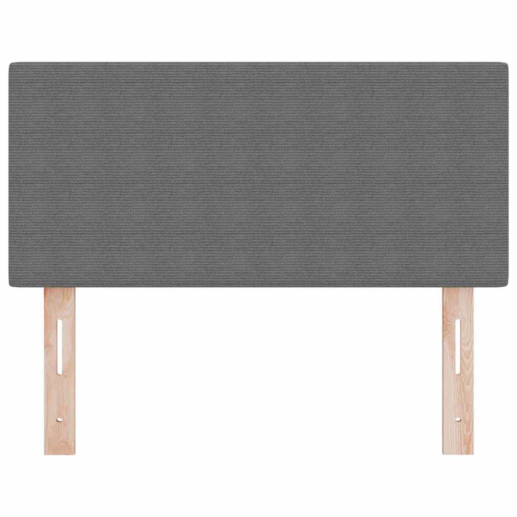 LED sengegavl med LED-lysstrimler Lysegrå 100 cm Velourstof