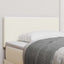 LED sengegavl med LED-lysstrimler Creme 100 cm Velourstof