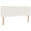 LED sengegavl med LED-lysstrimler Creme 144 cm Velourstof