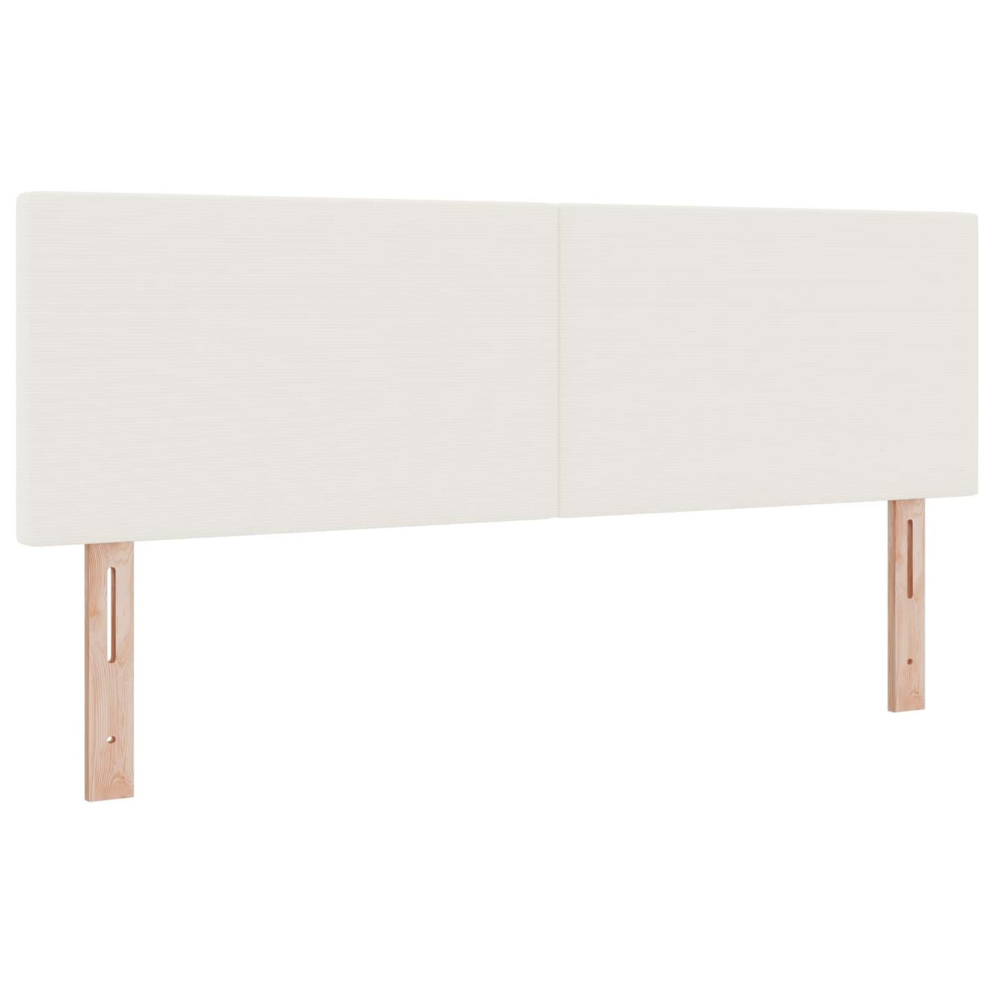 LED sengegavl med LED-lysstrimler Creme 144 cm Velourstof
