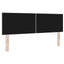 LED sengegavl med LED-lysstrimler Creme 144 cm Velourstof