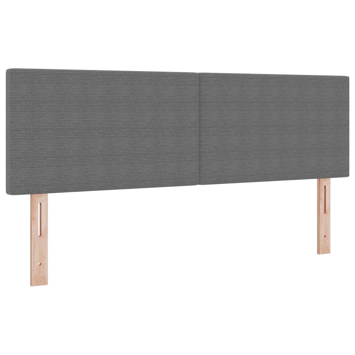 LED sengegavl med LED-lysstrimler Lysegrå 160 cm Velourstof