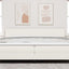 LED sengegavl med LED-lysstrimler Creme 200 cm Velourstof