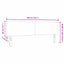 LED sengegavl med LED-lysstrimler Creme 200 cm Velourstof