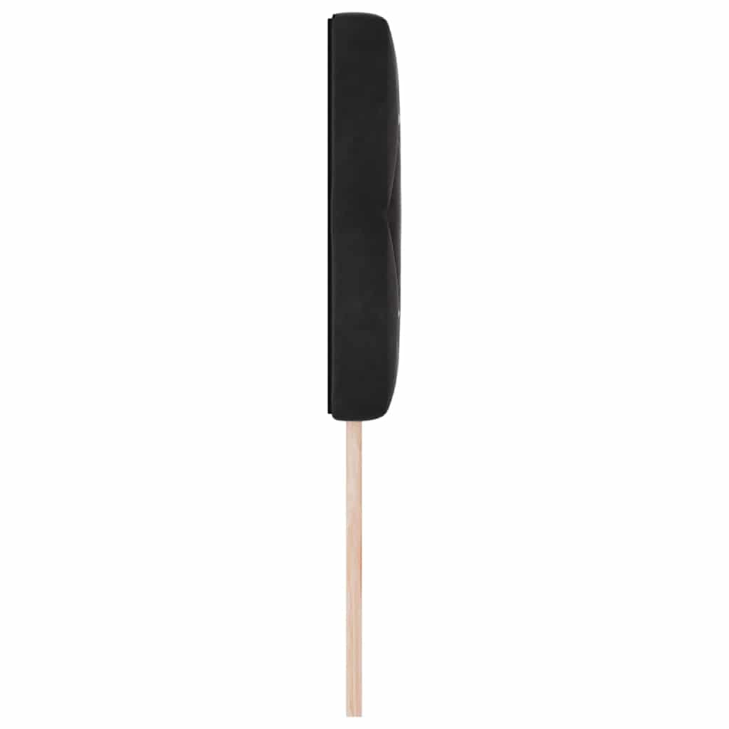 LED sengegavl med LED-lysstrimler Sort 80 cm Fløjl