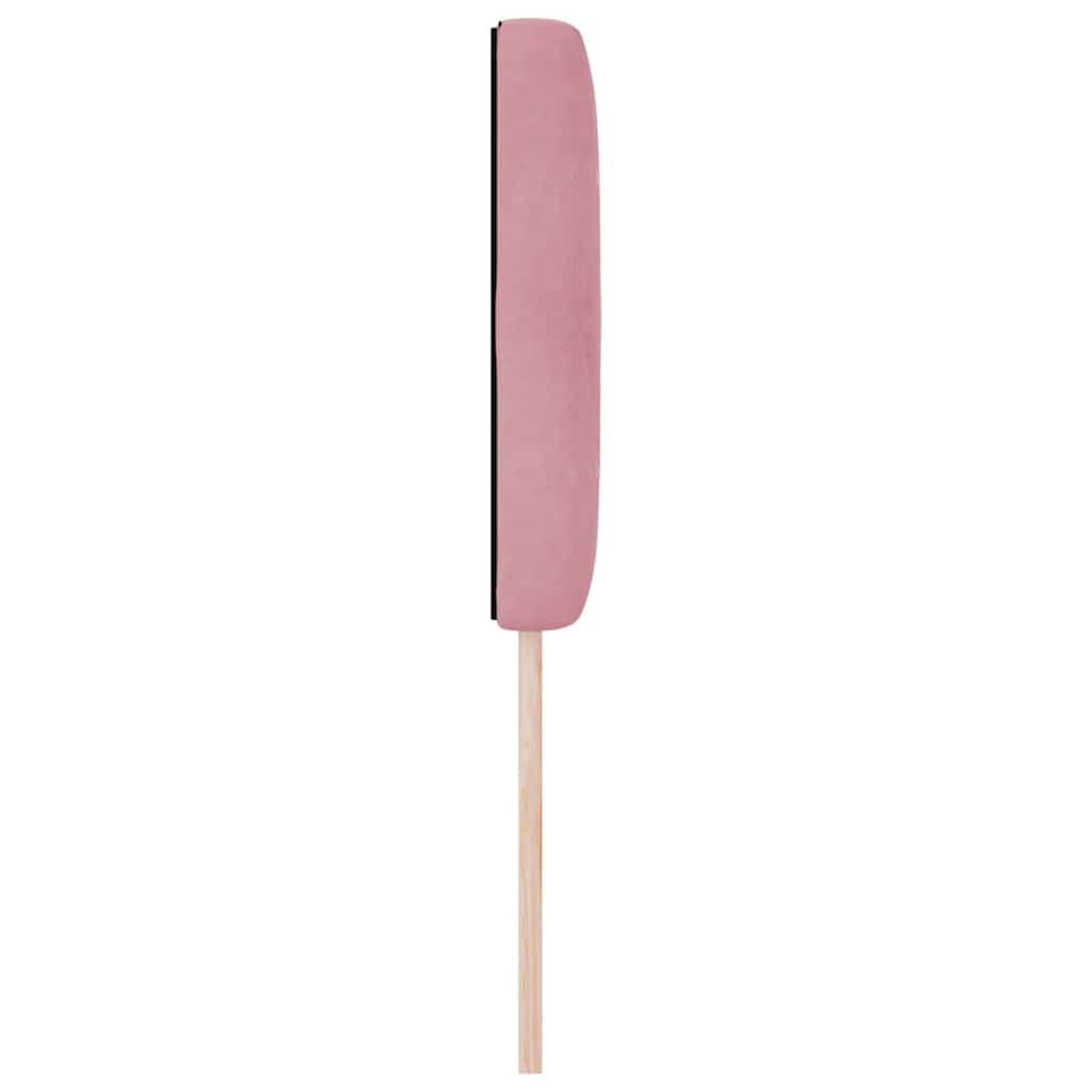 LED sengegavl med LED-lysstrimler Lyserød 80 cm Fløjl