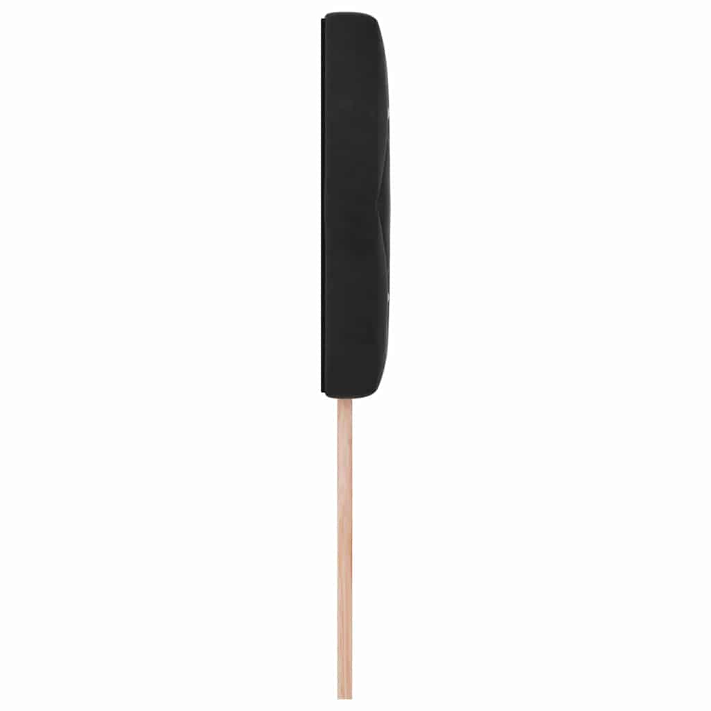 LED sengegavl med LED-lysstrimler Sort 90 cm Fløjl