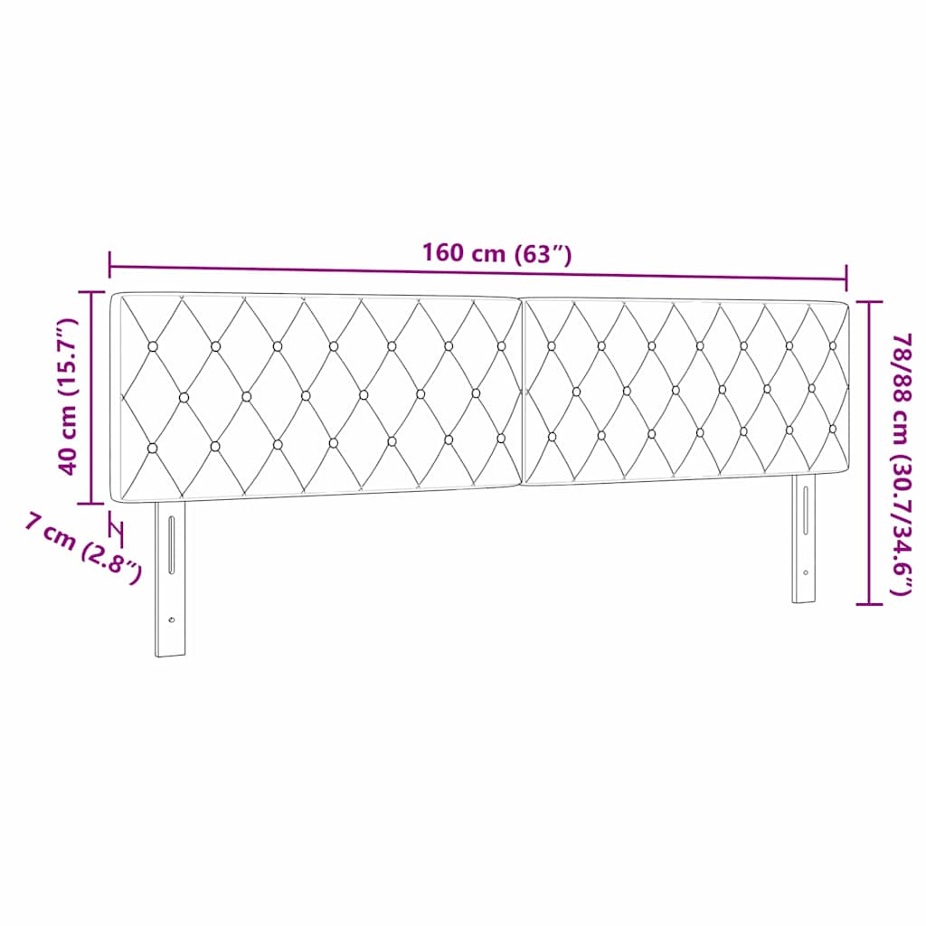 LED sengegavl med LED-lysstrimler Sort 160 cm Fløjl