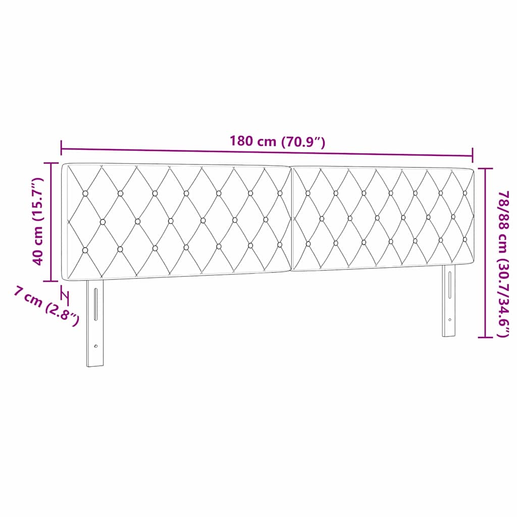 LED sengegavl med LED-lysstrimler Mørkegrøn 180 cm Fløjl