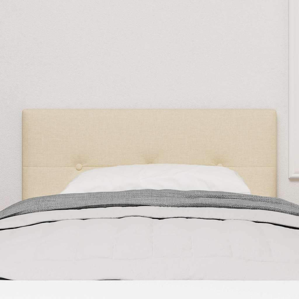 LED sengegavl med LED-lysstrimler Creme 80 cm Stof