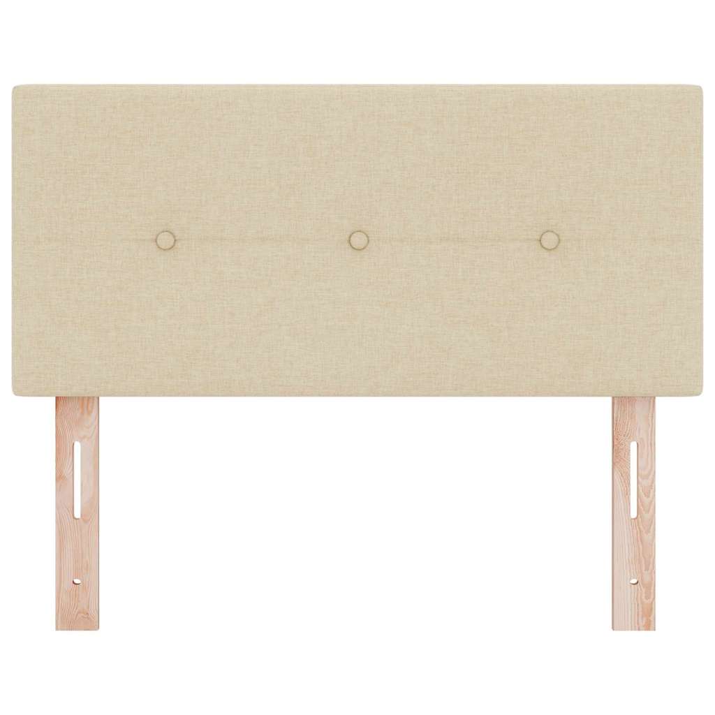 LED sengegavl med LED-lysstrimler Creme 80 cm Stof
