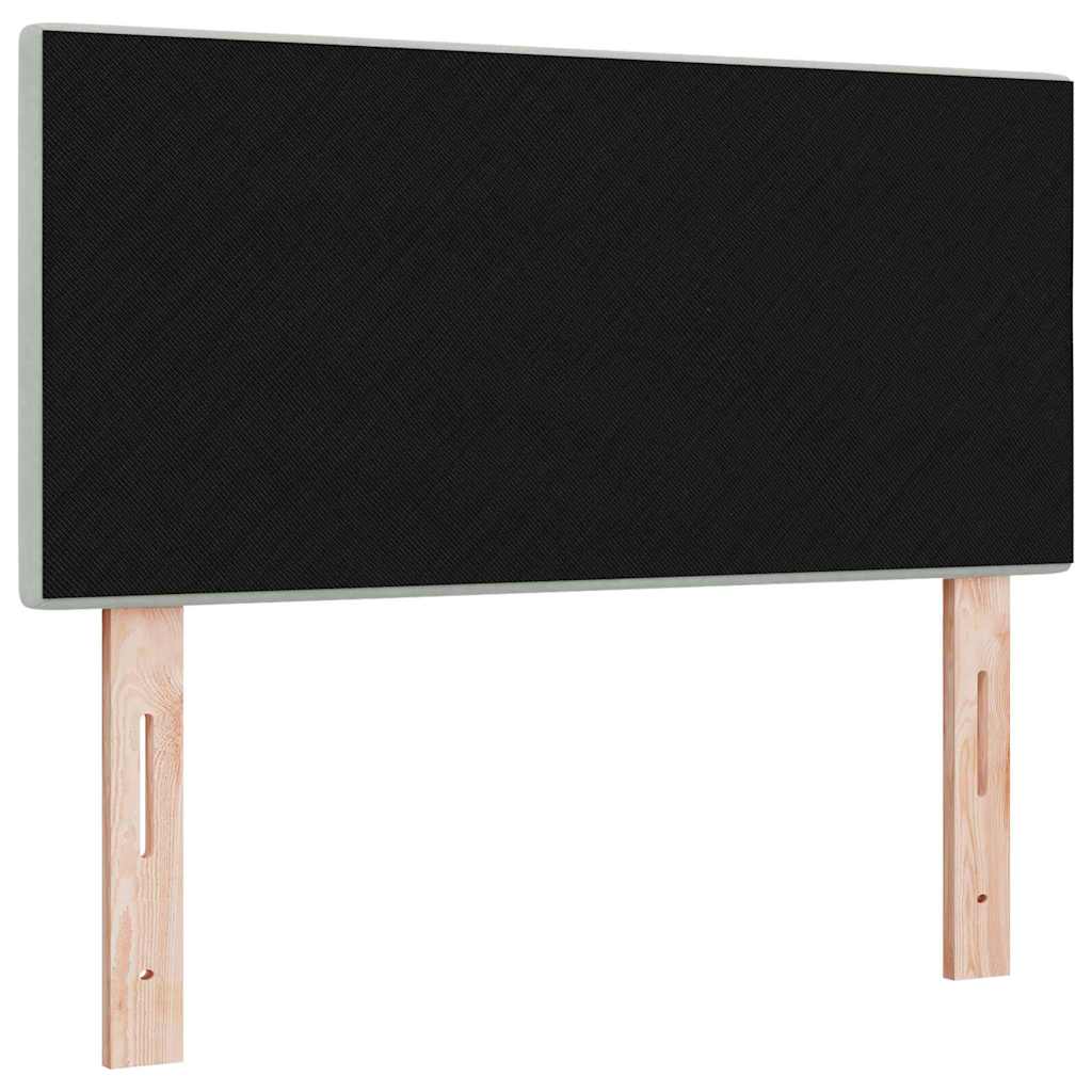 LED sengegavl med LED-lysstrimler Lysegrå 80 cm Fløjl