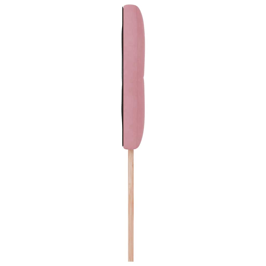 LED sengegavl med LED-lysstrimler Lyserød 80 cm Fløjl
