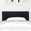LED sengegavl med LED-lysstrimler Sort 90 cm Stof