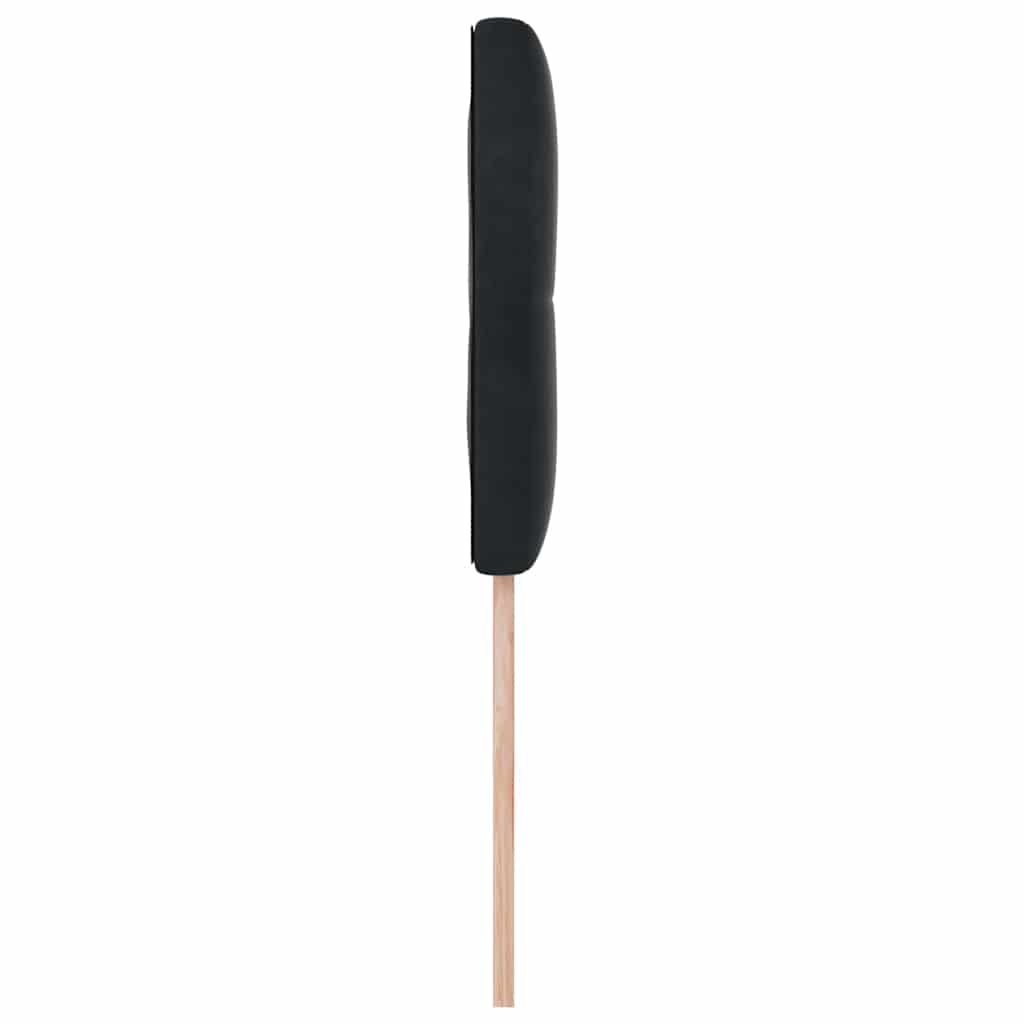 LED sengegavl med LED-lysstrimler Sort 90 cm Fløjl